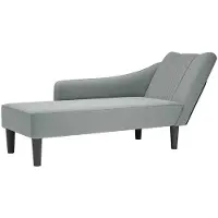 vidaXL Chaise longue met rechterarmleuning stof lichtgrijs