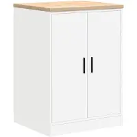 vidaXL Garagekast 60x51x85 cm massief grenenhout wit
