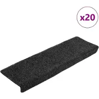 vidaXL Trapmatten zelfklevend 20 stuks 65x21x4 cm donkergrijs