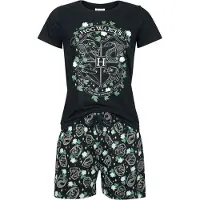 Harry Potter Pyjama - Hogwarts - S tot XXL - voor Vrouwen - zwart - Maat XXL