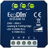 EcoDim Led dimmer module 0-250W | Fase aan- en afsnijding (RLC) | DIM.14