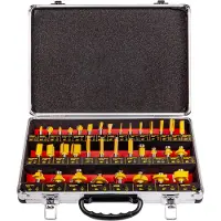 AWTOOLS Snijders, set freestips voor hout 35 st. koffer 8mm
