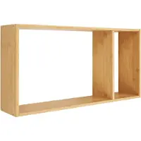 House Nordic Wandplank Ember | bamboe naturel 15x70x35.5 cm wandplanken en -haken | NADUVI