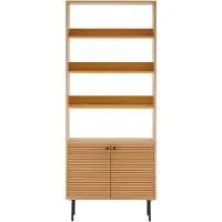 House Nordic Boekenkast Kyoto | mdf naturel 80x200x30 cm boekenkasten | NADUVI