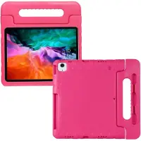 Lunso Geschikt voor iPad Air 13 inch (2024/2025) - EVA Schokbestendige Kinderhoes met handvat - Roze