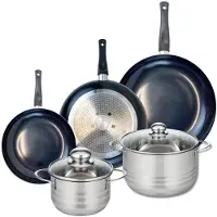 Fackelmann Set van 3 Kookpannen 20, 24 en 28 cm en 2 braadpannen 16 en 20 cm Elo Prima Brillant