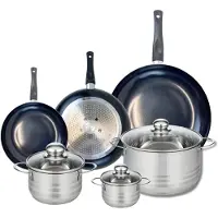 Elo Set van 3 Kookpannen 20, 24 en 32 cm en 3 braadpannen 12, 16 en 24 cm Elo Prima Brillant