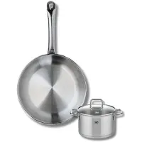 Elo Set van 1 Koekenpan 24 cm en 1 braadpan 12 cm Elo Profi Citrin
