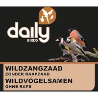 Daily Wildzangzaad zonder raapzaad - 3.5KG - Kweek - Inheemse vogels - Putter - Huismus - Roodborstje
