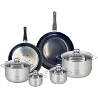 Elo Set van 2 Koekenpannen 28 en 32 cm en 4 kookpotten 12, 14, 20 en 24 cm Elo Prima Brillant
