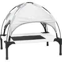 vidaXL Hondenbed 62 x 48 x 61 cm Staal Zilvergrijs