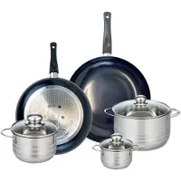 Elo Set van 2 Koekenpannen 28 en 32 cm en 3 kookpotten 12, 16 en 20 cm Elo Prima Brillant