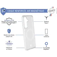 FORCE CASE Coque - Forcase - Samsung Galaxy S25 - Weerstand 3m - Draadloos opladen - Transparant