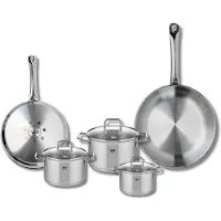 Fackelmann Set van 2 Koekenpannen 24 en 28 cm en 3 kookpotten 12, 14 en 16 cm Elo Profi Citrin