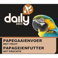 Daily PAPEGAAIENVOER MET FRUIT-3KG-GEPOFTE GRANEN-GRIJZEROODSTAART-AMAZONES