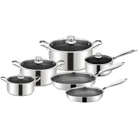 Cheffinger Pannenset - 10-delig - RVS - Honingraat - Inductie