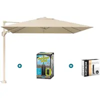 Platinum Challenger Premium T2 3x3 m Champagne Sandstone - met ingraafvoet en hoes