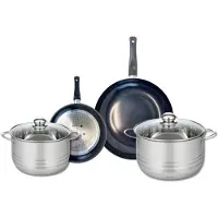 Elo Set van 2 Koekenpannen 20 en 28 cm en 2 Kookpotten 20 en 24 cm Elo Prima Glanzend