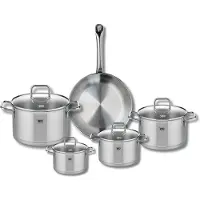 Fackelmann Set van 1 Koekenpan 24 cm en 4 kookpotten 12, 14, 16 en 20 cm Elo Profi Citrin