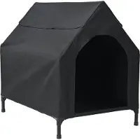 vidaXL Huis voor huisdieren Zwart 90 x 65 x 83 cm Staal