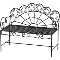 Zenzee Tuinbank - Zitbank - Tuinmeubilair - Bankje - Metaal - 2-zits - 107cm x 55.5cm x 90.5cm