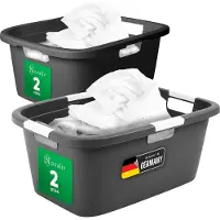 Novaliv wastobbeset 2x 25L + 2x 40L, wasboxset wasemmer wascontainer voor badkamerwas vuile was, wasmanden wastobbe wasmand wasmand wasmand opvangbak bak
