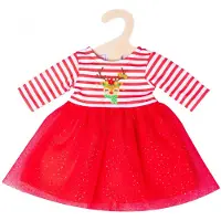 Heless Babypoppenkleding Kerstjurk 28-35 Cm Rood 2-delig