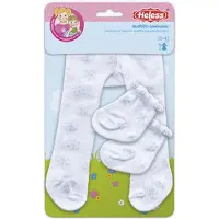 Heless Poppenmaillot En Sokken Polyester Wit/zilver 35-45 Cm