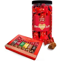 Côte d'Or chocoladepakket voor juf - "Bedankt juf" - Mini Bouchée chocolade & mix van chocoladerepen - chocoladecadeau - einde schooljaar - bedank de juf - 775g