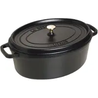 Staub Braadpan Cocotte Ovaal Zwart 37 cm