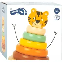 Small Foot Design - Houten Stapeltoren Safari Tijger, 7dlg.