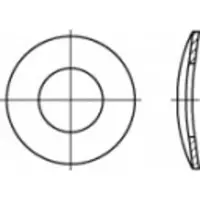 Toolcraft 105934 Veerschijf Binnendiameter: 19 mm DIN 137 Verenstaal Verzinkt 100 stuk(s)