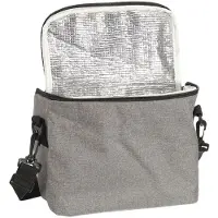 Cook Concept 6x Cook Concept lunchtas grijs met rits 25,4x20,3x12,7cm, Lunchpakketten, Grijs
