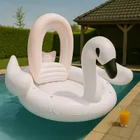 Pure4Fun Zwaan Mega Eiland Opblaasfiguur-Unisex-Wit