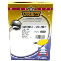 Top Filter Set van 5 stofzuigerzakken compatibel met Zelmer en Curtiss TopFilter