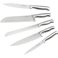 Nirosta Set van 5 professionele keukenmessen van roestvrij staal van 24 tot 33,5 cm Star