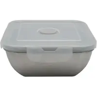 Fackelmann Lunchbox van roestvrij staal met clipsdeksel 600 ml Move