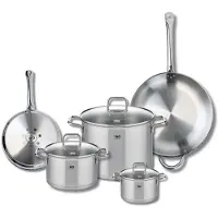 Elo Set van 2 Koekenpannen 24 en 32 cm en 3 kookpotten 14, 20 en 26 cm Elo Profi Citrin