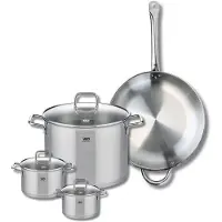 Fackelmann Set van 1 Koekenpan 32 cm en 3 kookpotten 12, 14 en 26 cm Elo Profi Citrin