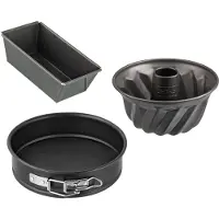 Zenker Set van 3 mini cakevormpjes 15 cm, scharnier 16 cm en kouglof 18 cm Special Mini