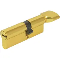 Lavita DOMINO HOMER 31/36K - Knopcilinder - Asymmetrisch 31/36 - Goud - Insteekslot deurslot - 5 boorsleutels Aluminium