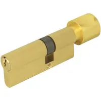 Lavita DOMINO DMO 51/36K - Knopcilinder profielcilinder messing goud - Veiligheidscilinder deurslot set met 3 sleutels - Goud