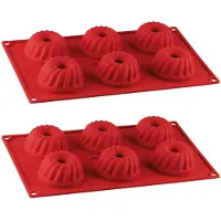 Dr. Oetker Set van 2 kougelhofvormen 6 holtes 30 x 18 cm Dr.Oetker Flexxibel Love