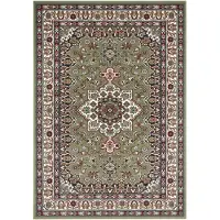 Home Collection Vloerkleed Parun Tabriz Rechthoekig - groen 160 x 230