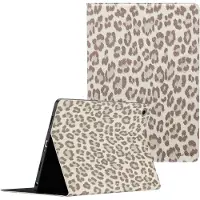 Selencia Sabi Bookcase met panterprint voor de Samsung Galaxy Tab A9 Plus - Soft Ivory