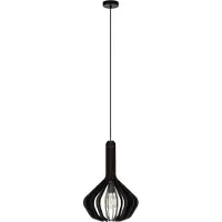 Eglo Zwart Houten Hanglamp Velasco Ø 38cm