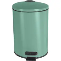 Spirella Pedaalemmer Cannes - salie groen - 3 liter - metaal - L17 x H25 cm - soft-close - toilet/badkamer - Pedaalemmer