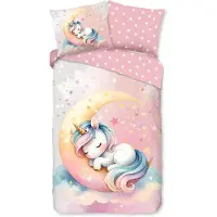 Good Morning Kinderdekbedovertrek Roze met Hartjes – 140x200/220 cm