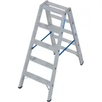 Krause trap met dubbele leuning, aluminium, 2x5 treden, artikelnummer 124739
