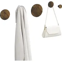 Mazazu MIRA Home - Wandhaak - Wandknoppen - Kapstok - Wandkapstok - Wanddecoratie - Set van 5 - Industrieel - Vintage -Bruin